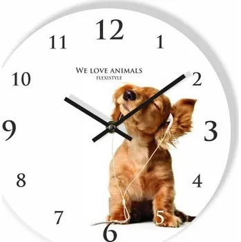 Hodiny Dětské nástěnné hodiny s pejskem