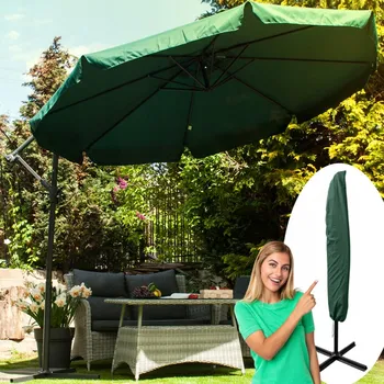 Stínicí technika Zelený zahradní slunečník se stojanem