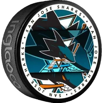 Puk Fanouškovský hokejový puk INGLASCO SAN JOSE SHARKS MEDALLION BLISTER UNI Černá, Mix