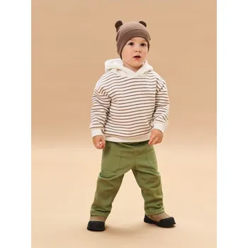 Sinsay - Bavlněné kalhoty se zateplenou podšívkou - olivová - 046FX-81X - 046FX-81X-74