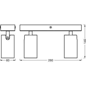 Lampička OSRAM stropní bodové světlo OCTAGON, bílý, 2-fázový, GU10-LED 927 stmívatelné bílá 2 x 3,4 W LED - Doprava zdarma