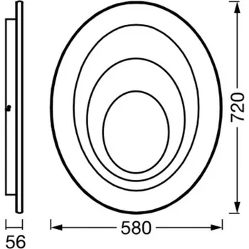 Svítidlo OSRAM LED stropní svítidlo ORBIS SPIRAL OVAL, Ø 72 cm bílé 63 W bílá LED 63 W celkem - Doprava zdarma