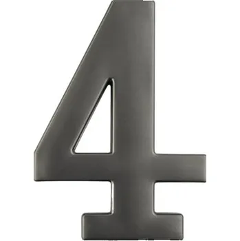 Dveřní kování Číslice "4",výška 10cm,titan