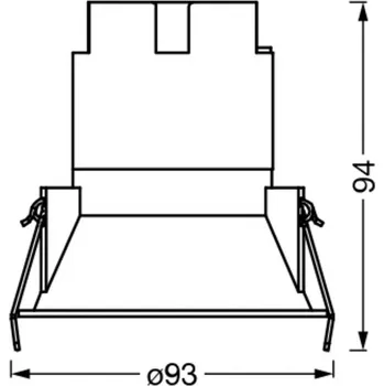 Lampička OSRAM LED podhledové bodové svítidlo TWIST, bílá/stříbrná, 830 Ø 9,3 cm kov bílá, stříbrná LED 10 W celkem