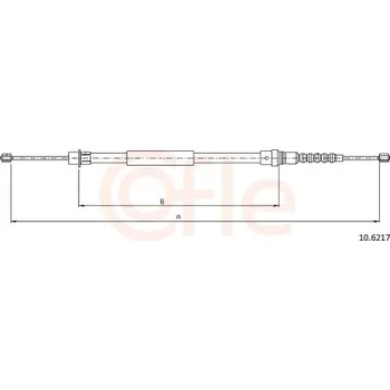 Lanko parkovací brzdy Tažné lanko, parkovací brzda COFLE (10.6217)