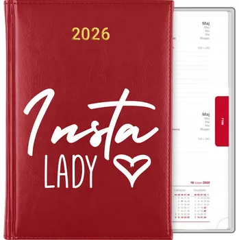 Kalendář Knižní kalendář 2026 A5 červený