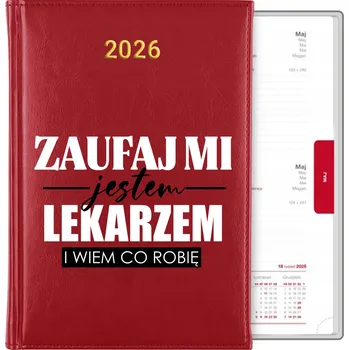 Kalendář Knižní kalendář 2026 A5 červený