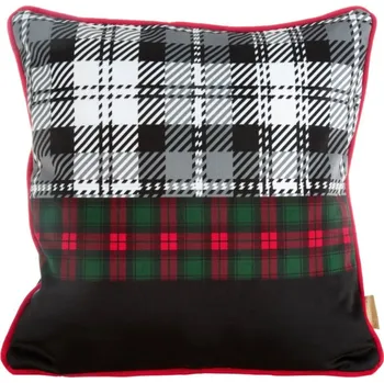 Povlak na dekorativní polštářek Designový kostkovaný vánoční povlak na polštář Šírka: 45 cm | Dĺžka: 45 cm
