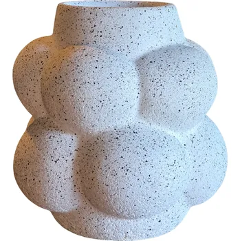 Váza VOJA HOME Váza Orbelia z modifikované pryskyřice 15x15, stříbrnošedá žula