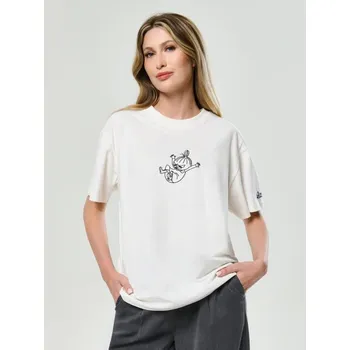 Dámské tričko Sinsay - Bavlněná košilka s potiskem The Moomins - krémová - 519FG-01X - 519FG-01X-L