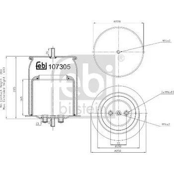 Mech, pneumatické odpružení FEBI BILSTEIN 107305