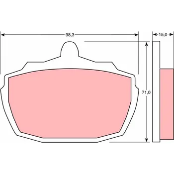 Brzdový systém Sada brzdových destiček, kotoučová brzda TRW GDB752