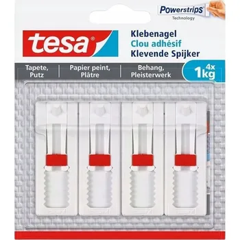 Věšák Samolepicí háčky Tesa Hřebík pro obrazy, nastavitelný, pro tapety a omítku, nosnost 1 kg