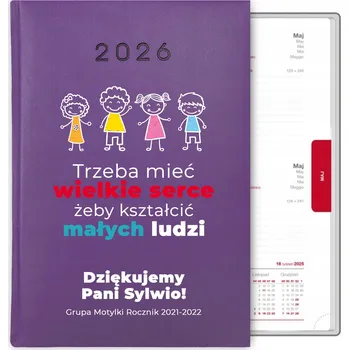Kalendář Knihový kalendář 2026 A5 fialový