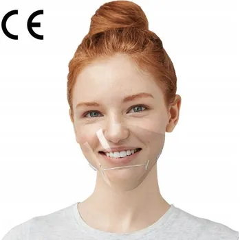 Obraz Obličejový štít BEST SHIELD Transparentní maska na ústa a nos s gumičkami 1 Ks