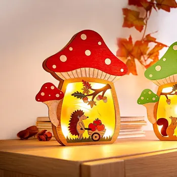 Vánoční dekorace LED dekorace Houba červená