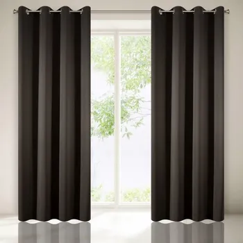 Závěs Zatemňovací dekorační závěsy tmavě šedé barvy Délka: 250 cm