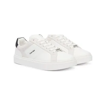 Pánské tenisky Sneakersy Calvin Klein Classic Cupsole Laceup Tape Lth YM0YM01430 Bílá 43