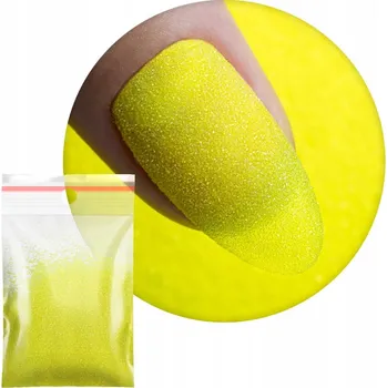 Pyl Ozdoby Na Nechty MOLLYLAC 20g Kosmetický Neonově Žlutý Třpytky Č. 13