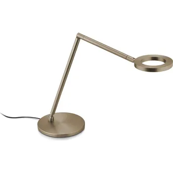 Lampička Knapstein Stolní lampa LED Tessa-T, bronzový efekt, ovládání gesty CCT - Ø stínidla 15 cm, Ø podstavce 22 cm hnědá LED 17 W celkem - Doprava zdarma