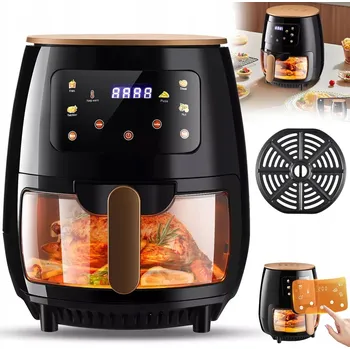fritéza FRITÉZA HORKOVZDUŠNÁ BEZ OLEJE AIRFRYER 6L DOTYKOVÝ DISPLEJ 5 REŽIMŮ VAŘENÍ