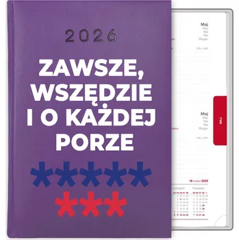 Kalendář Knihový kalendář 2026 A5 fialový