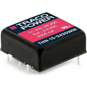 Měnič napětí DC-DC převodník 15W, výstup: ±5V dc ±1.5A 3kV dc Ano, Vin 9 → 36 V DC