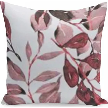 Povlak na dekorativní polštářek Krásný bílý povlak s červenými listy 40x40 cm