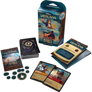 Sběratelská karetní hra Ravensburger Disney Lorcana: Azurite Sea - Starter Deck Amber & Ruby