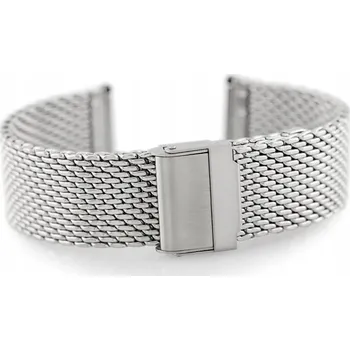 Náramek Náramek 303S - kvalitní síťovina - stříbrný - 22 mm + TELESKOPY (osičky)