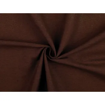 Bavlněná látka / imitace lnu, barva 14 (9) hnědá