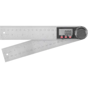 Úhloměr STREND PRO Pravítko Strend Pro, digitálne, uhlové 200 mm, nerezové, INOX, uholník