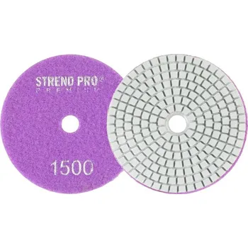 Řezný kotouč Kotúč Strend Pro Premium P1500, 100 mm, leštiaci, diamantový, suchý zips, za mokra leštenie brúsenie