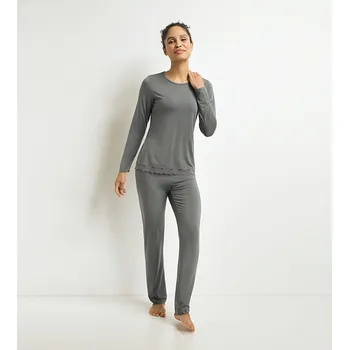 Dámské noční prádlo DIM MODAL PYJAMAS SET DI000EHP šedá M