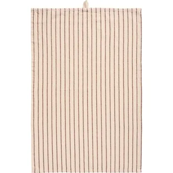 Utěrka Kuchyňská utěrka Dixie Ib Laursen 70x50 cm přírodní s hnědými tkanými pruhy