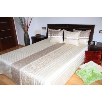 Přehoz na lůžko Béžový elegantní přehoz na postel Šířka: 170 cm | Délka: 210 cm
