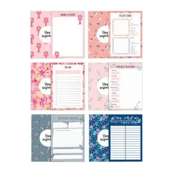 6 Notizblöcke A6 inkl. To Do Liste, Notizblock, Wochenplaner bzw. Kalender, Einkaufsliste und Block Schiffe versenken - Wirth, Lisa