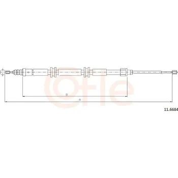 Lanko parkovací brzdy Tažné lanko, parkovací brzda COFLE (11.6684)