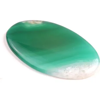 Přírodní kámen Kabošon Green Line Bandate Agate č.5806 (49x28x5mm)