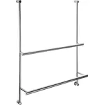 SAPHO - Závěsný držák ručníků na sprchovou zástěnu 600x730x125, chrom 1301-09