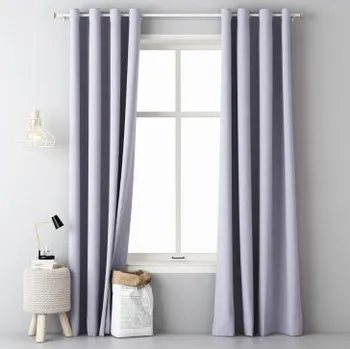 Hotové světlo fialové závěsy na kruhy 140 x 280 cm