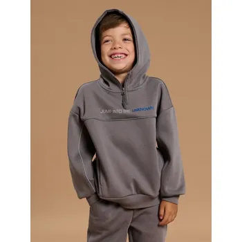 Chlapecká mikina Sinsay - Mikina s kapucí - hnědá - 355FC-84X - 355FC-84X-128