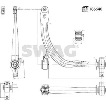Zavěšení kol Řídicí páka, zavěšení kol SWAG 33 11 0489