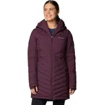 Dámská zimní bunda Columbia JOY PEAK II MID JACKET M Vínová, Bílá