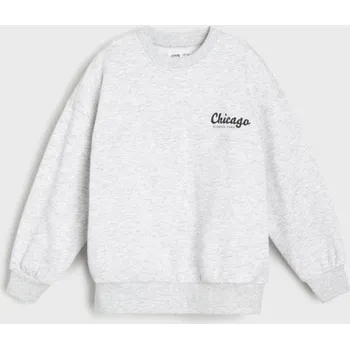 Chlapecká mikina Sinsay - Mikina s kulatým výstřihem - šedá - 236AY-09M - 236AY-09M-104