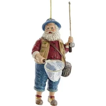 Vánoce KURT ADLER Vánoční ozdoby - Santa rybář II.