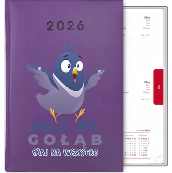 Kalendář Knihový kalendář 2026 A5 fialový