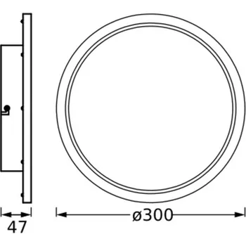 OSRAM LED stropní svítidlo BATHROOM, černé, Ø 30 cm, IP44 CCT černá LED 18 W celkem - Doprava zdarma