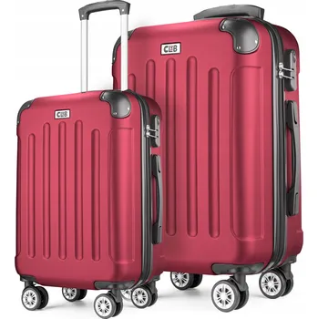 POSH Sada Cestovních Kufrů z ABS Červená M+XL