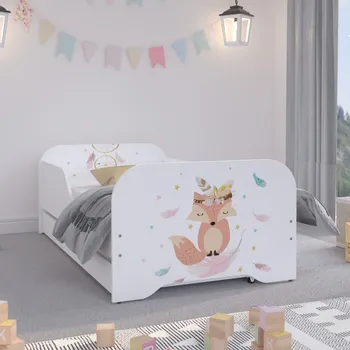 Dětská postel Krásná dětská postel 140 x 70 cm s rozkošnou liškou